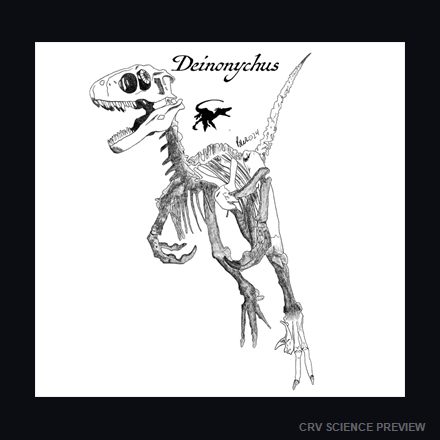 Deinonychus (Raptor) - 14" x 14" Framed Print artwork